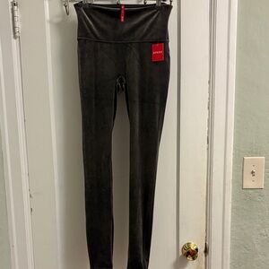 SPANX Black Faux-Leather Leggings